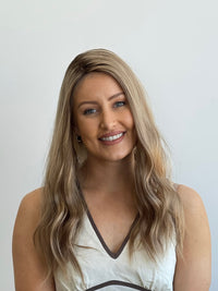 18” Warm Beige Blonde Silk Topper