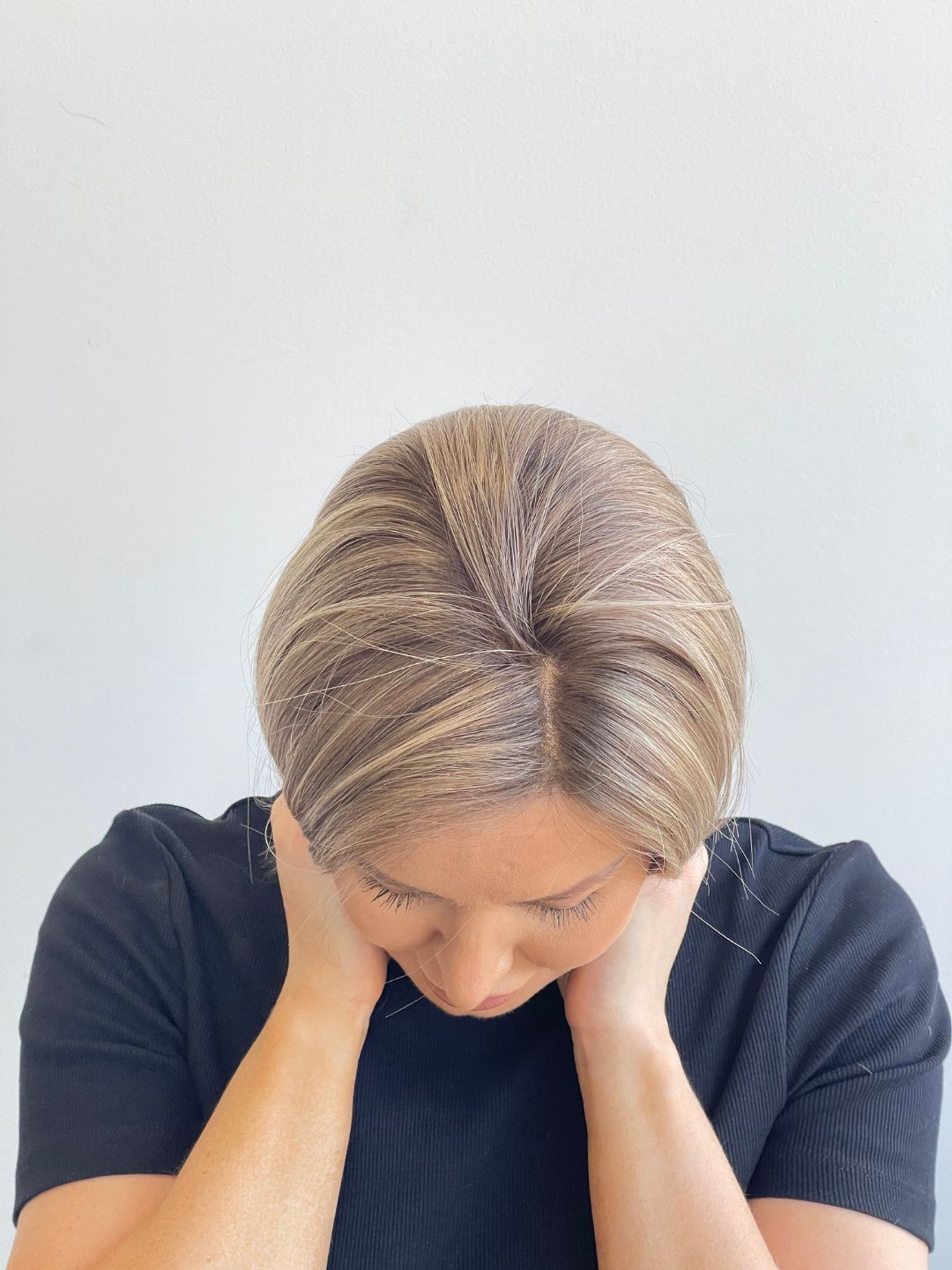 12" Light Ash Blonde Lace Front Topper