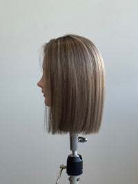 12" Light Ash Blonde Lace Front Topper