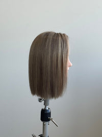 12" Light Ash Blonde Lace Front Topper