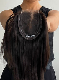 12" Deep Cocoa Lace Front Topper