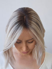 12" Ash Rooted Blonde Lace front topper