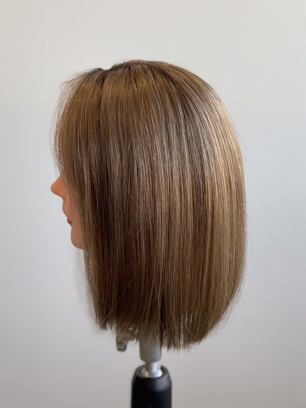 12” Light Brunette with Highlights Lace Front Topper