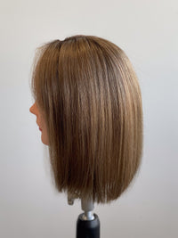 12” Light Brunette with Highlights Lace Front Topper