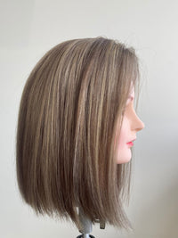 12" Light Ash Blonde Lace Front Topper