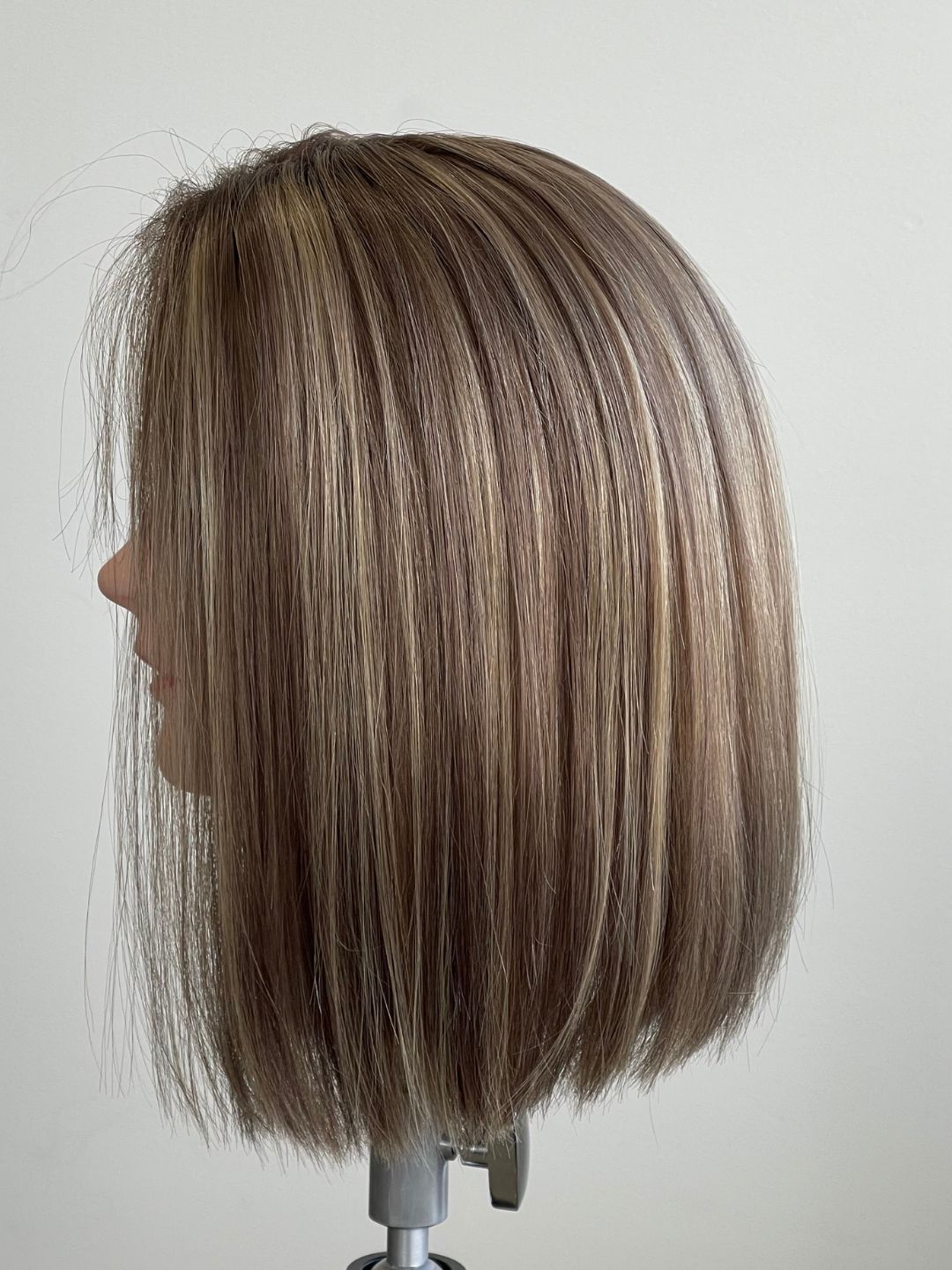 12" Light Ash Blonde Lace Front Topper