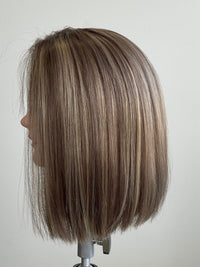 12" Light Ash Blonde Lace Front Topper