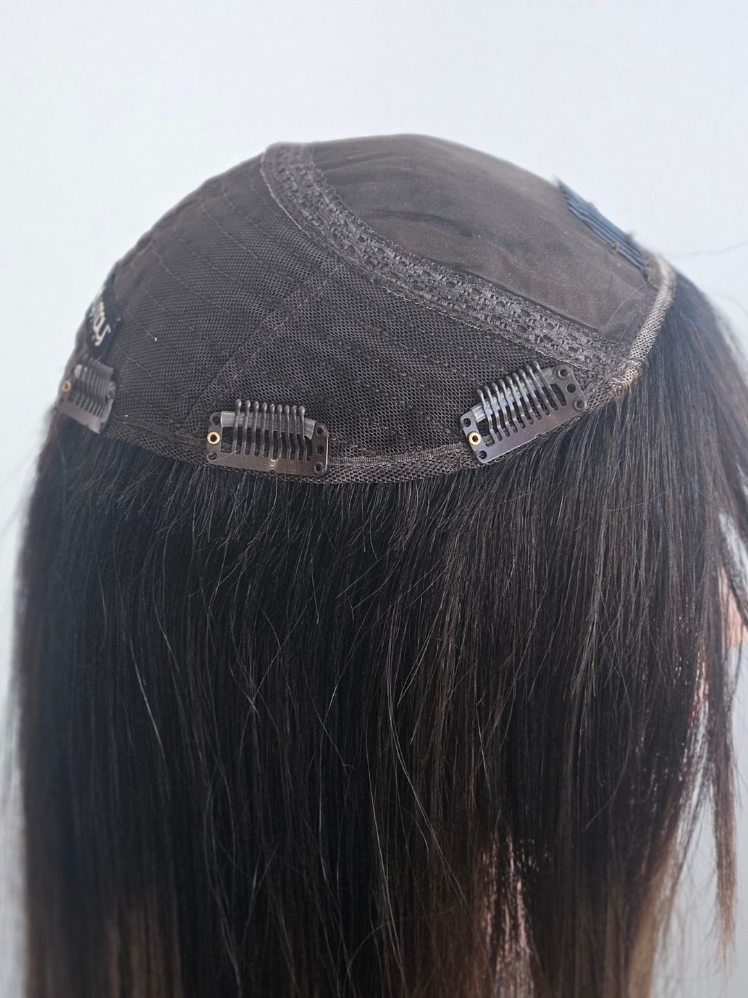 20" Rooted Ash Brunette Silk topper