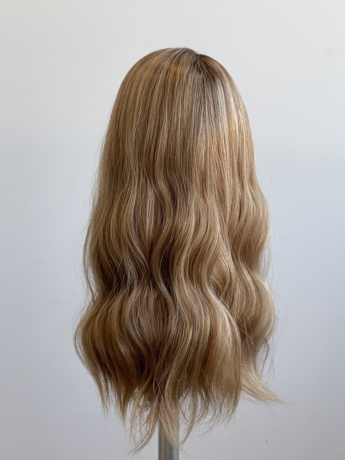 18” Warm Beige Blonde Silk Topper