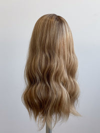 18” Warm Beige Blonde Silk Topper