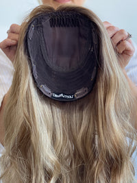 18” Warm Beige Blonde Silk Topper