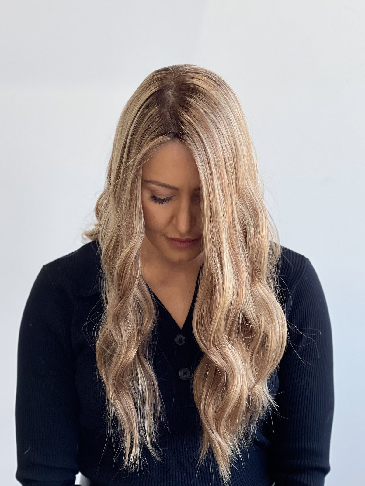 18” Warm Beige Blonde Silk Topper