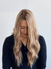 18” Warm Beige Blonde Silk Topper