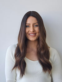 20" Rooted Ash Brunette Silk topper