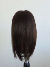 12" Dark brown Mono topper with Fringe