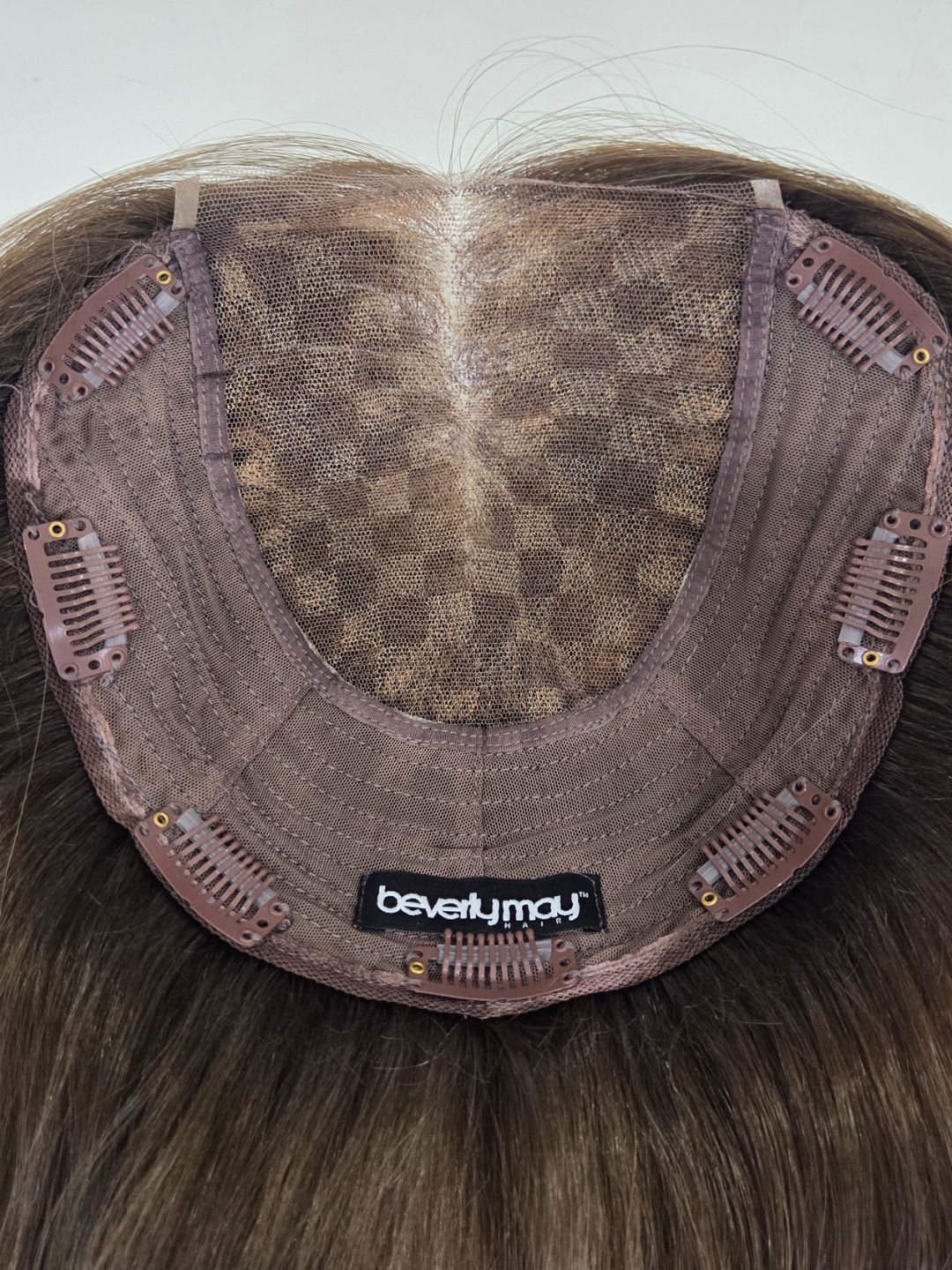 12" Truffle brown Lace front topper