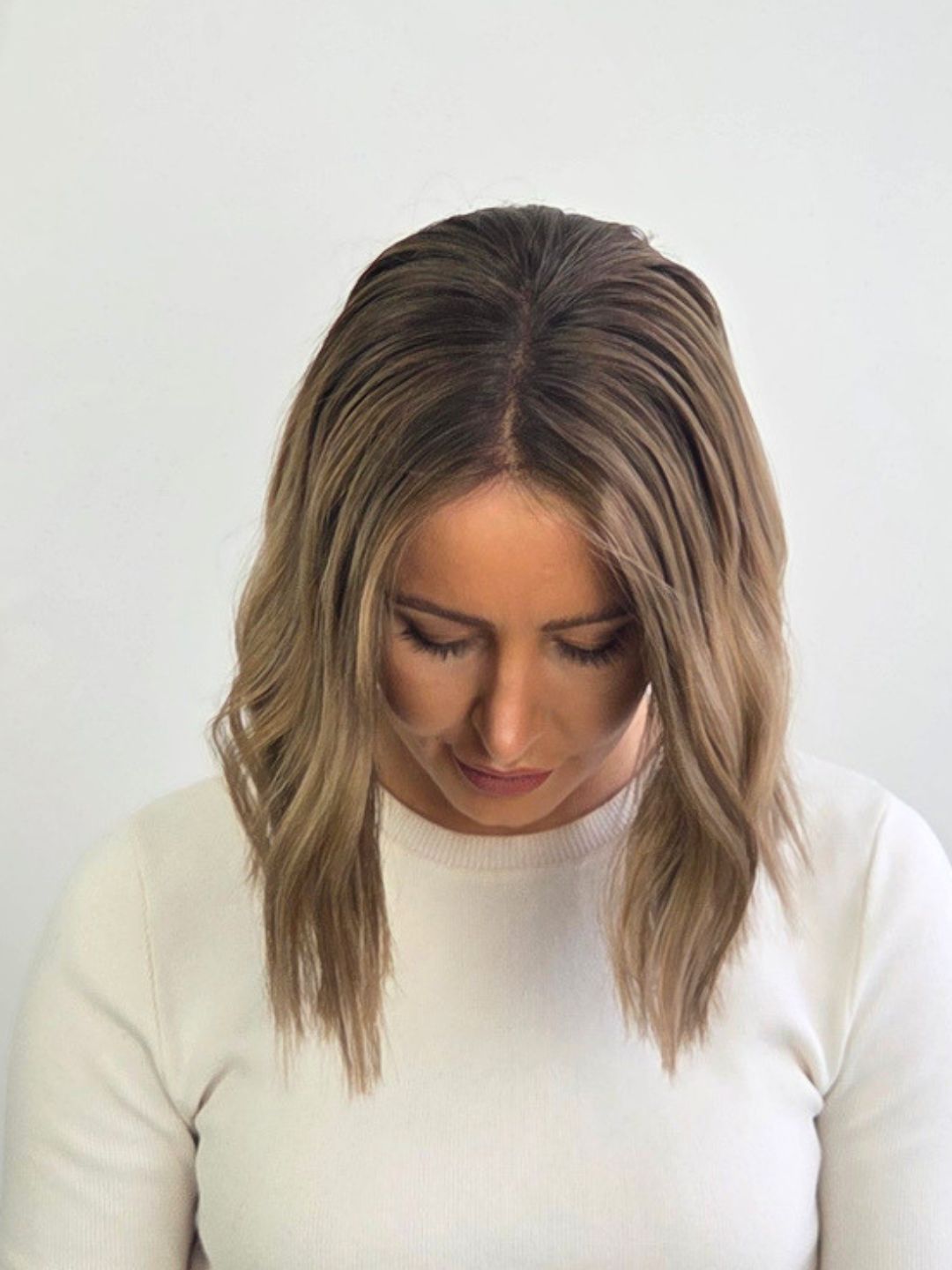 12" Truffle brown Lace front topper
