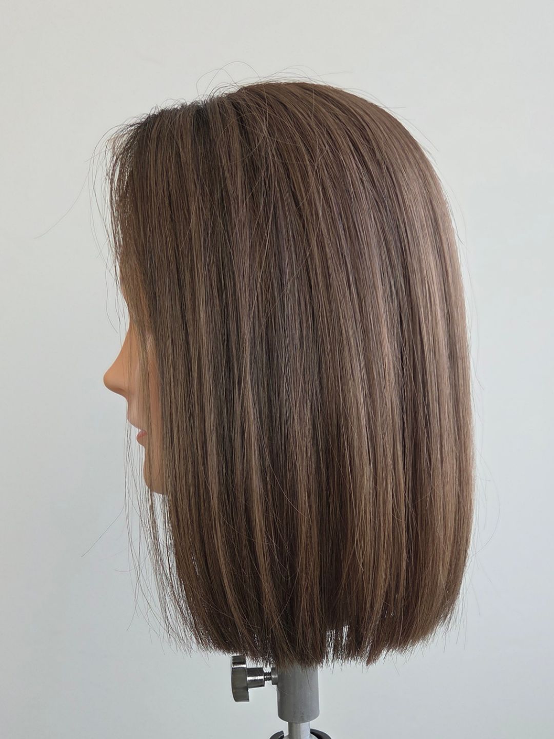 12" mushroom brunette Lace front topper