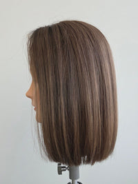 12" mushroom brunette Lace front topper