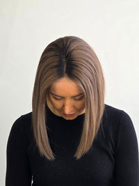 12" mushroom brunette Lace front topper