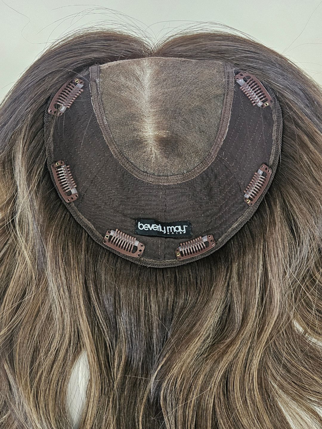 16" Ash Brown Balayage Closed Lace Topper