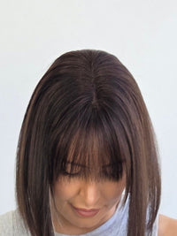 12" Dark brown Mono topper with Fringe