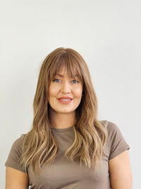 18" Golden Bronde balayage Lace front/ Silk top Wig