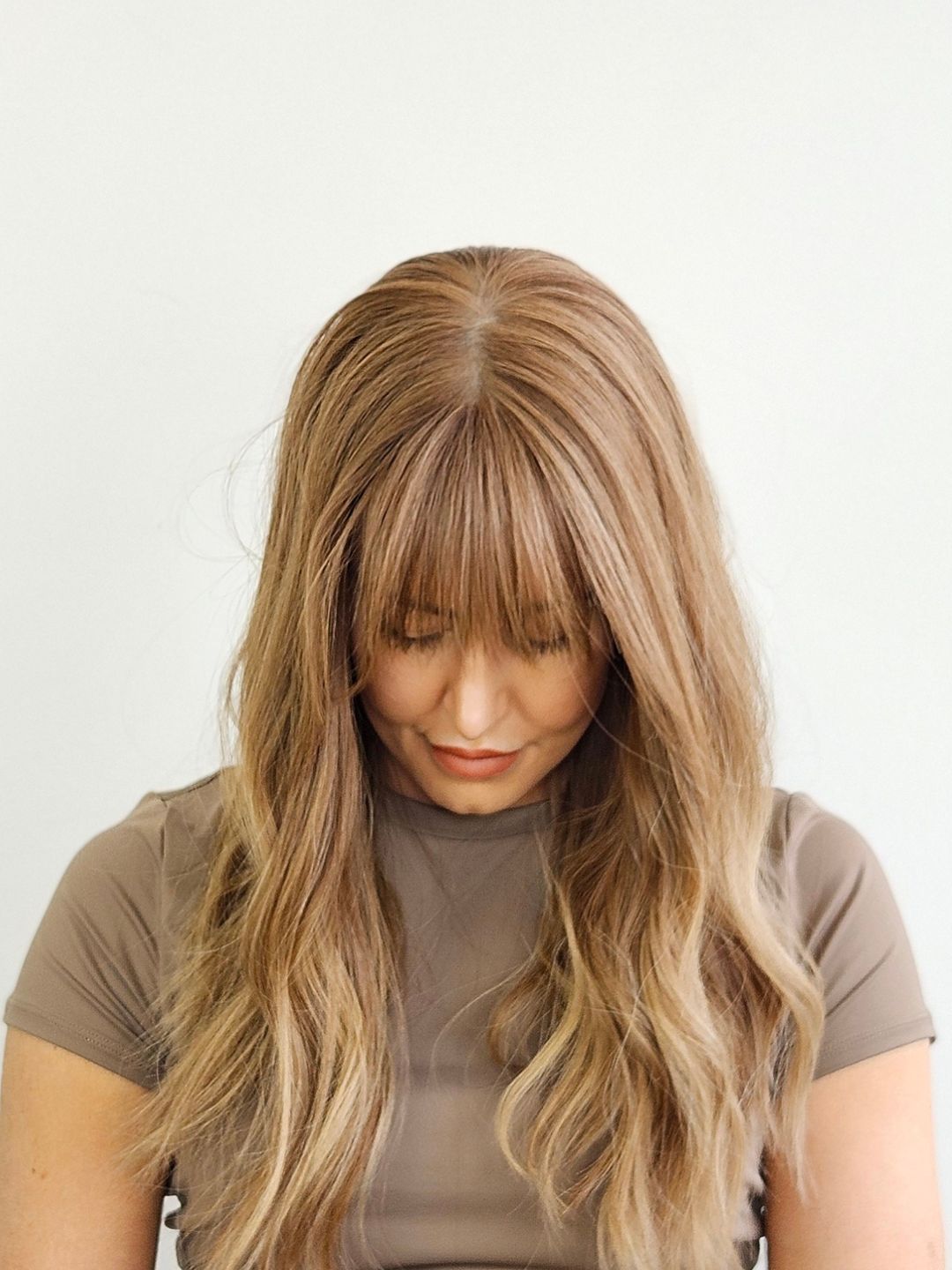 18" Golden Bronde balayage Lace front/ Silk top Wig