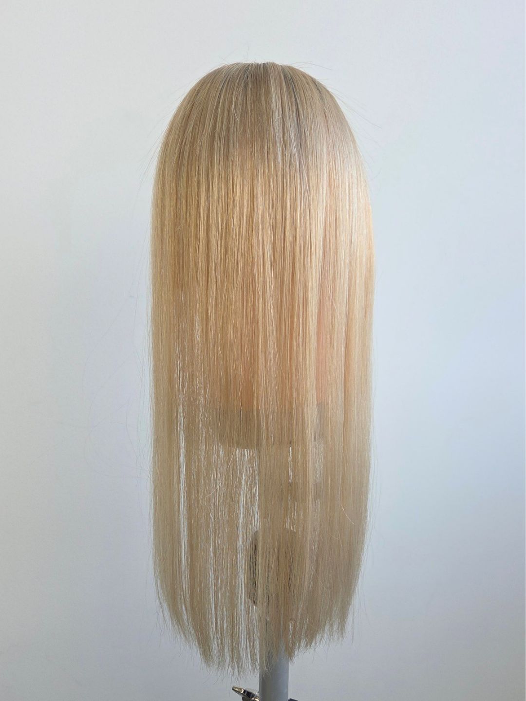 18" Honey blonde Mono topper with Fringe