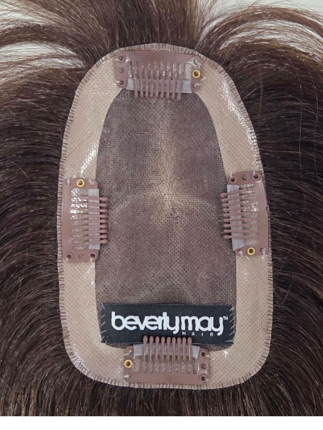 18" Latte brown mono fringe Topper