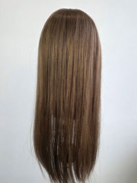 18" Latte brown mono fringe Topper
