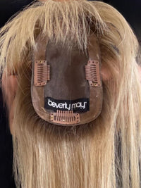 12” Rooted Natural Blonde Mono Topper with Fringe