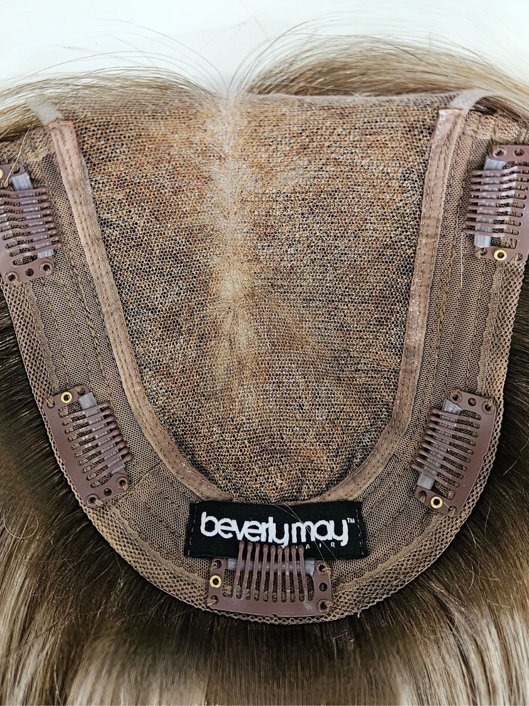 18" Plaitnum blonde Lace front topper