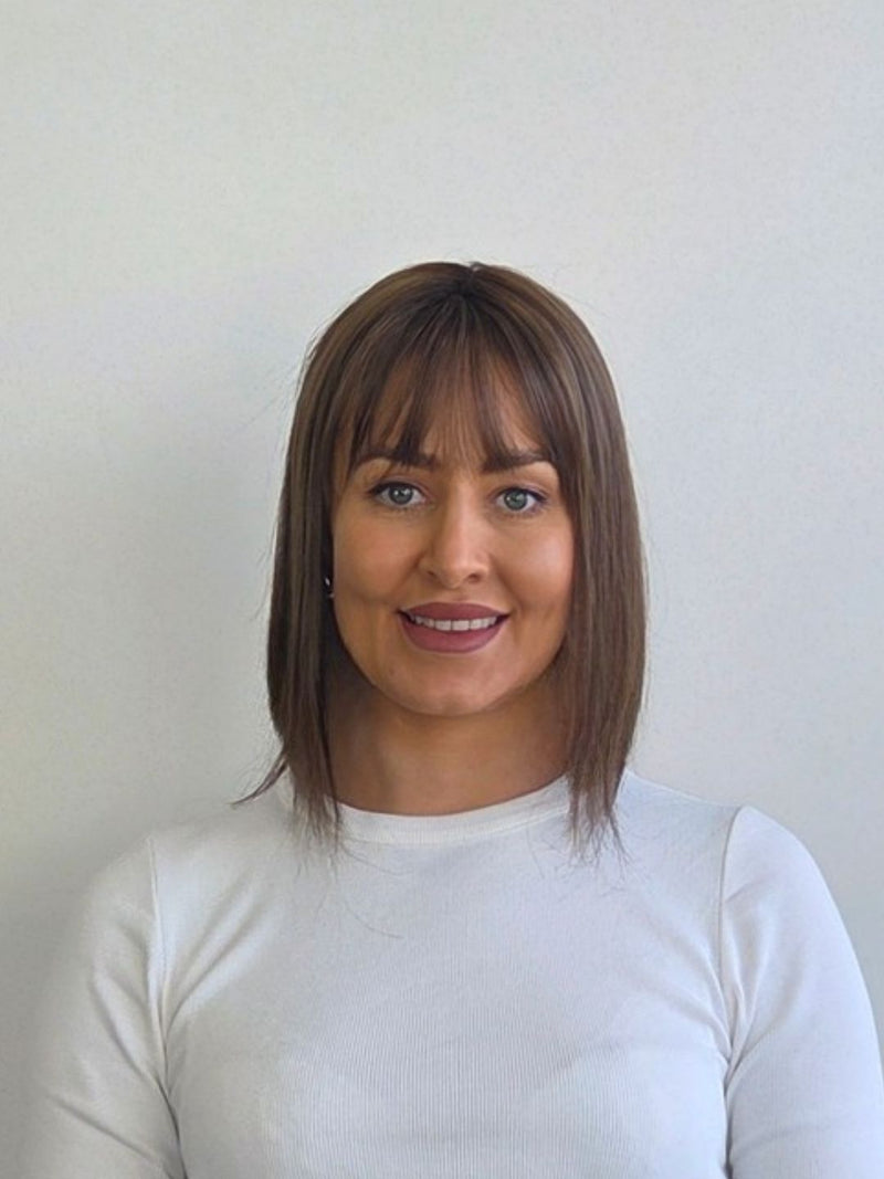 12" Latte brown mono topper with Fringe