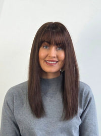 18" Chocolate brown Mono topper with Fringe
