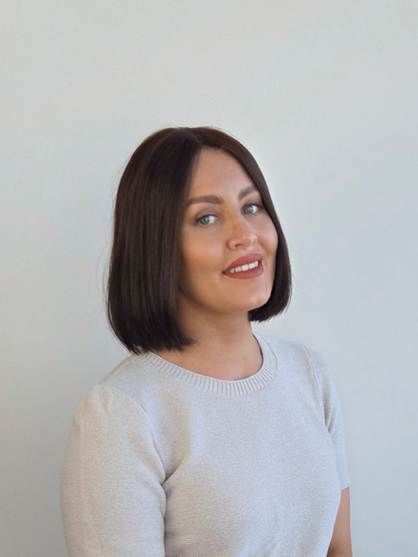 10" Bob dark brunette Lace front topper 5x6