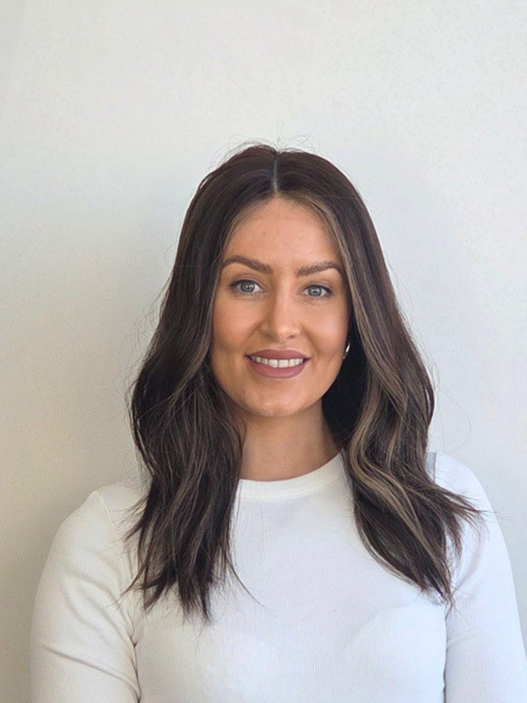 18" Dark brunette balayage Lace front wig