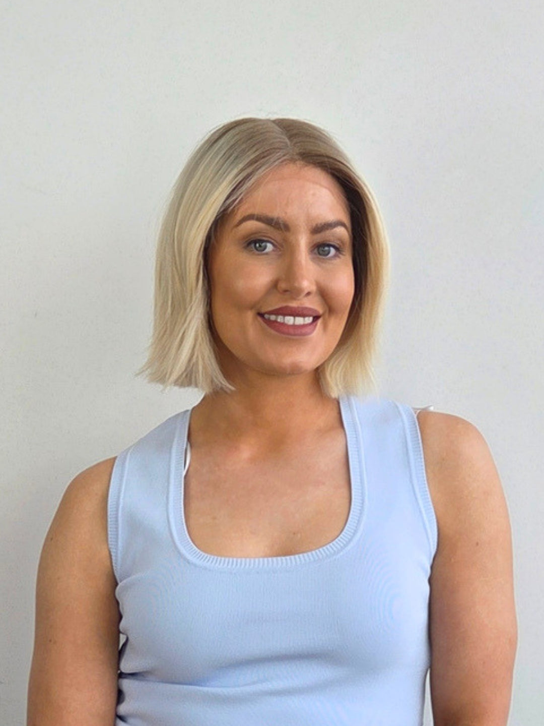 10" Platinum blonde Lace front wig