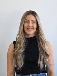22" Neutral bronde balayage Lace front topper 22"