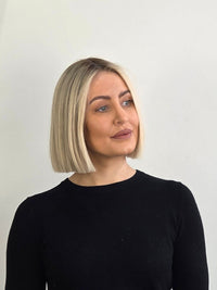 10" Bob pearl platinum blonde Closed lace topper