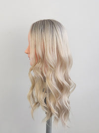 20" Platinum blonde closed Lace Topper