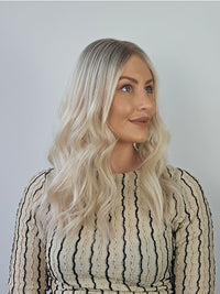 20" Platinum blonde closed Lace Topper