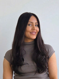 22" Dark Brown Lace front topper 8x8