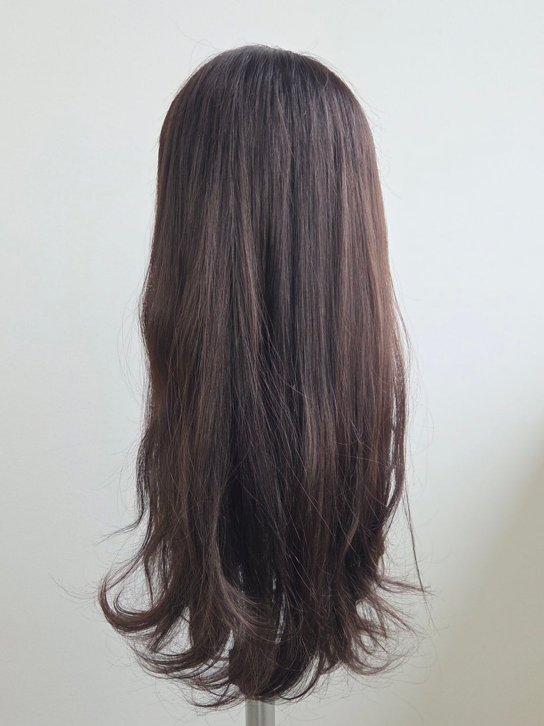 22" Dark Brown Lace front topper 8x8