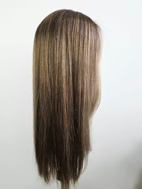 22" Pearl brunette balayage Lace front topper with face framing