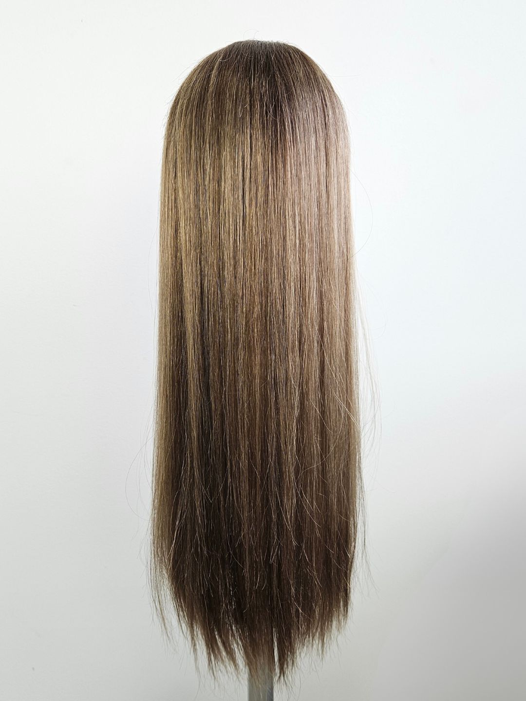 22" Pearl brunette balayage Lace front topper with face framing