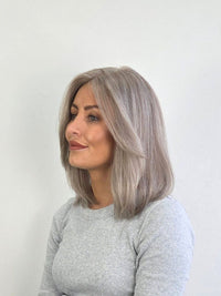 14" Champange Grey Silk Topper