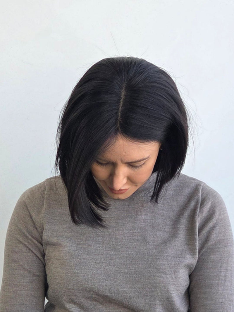 10" Midnight brown Lace front wig