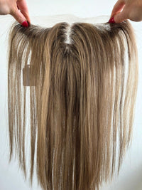 16" Dimensional blonde T-lace frontal topper