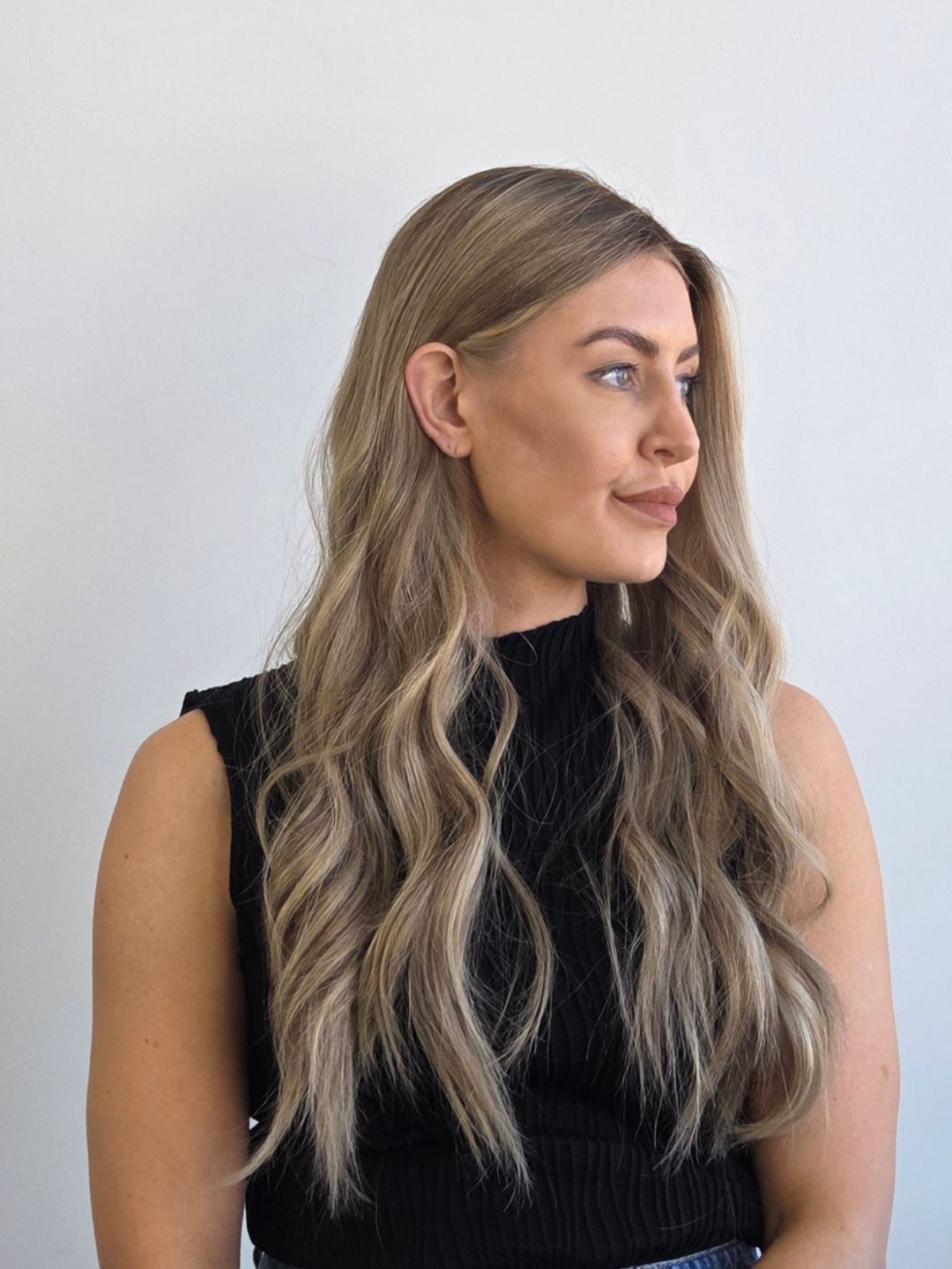 22" Neutral bronde balayage Lace front topper 22"